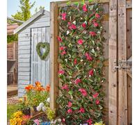 Smart Garden 60Cm X180Cm Expanding Bougainvillea Pink Flower Leaf Trellis Screen