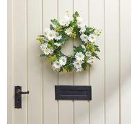 Smart Garden Artificial Hanging Daisy Whirl Wreath Heart UV Resistant 40cm