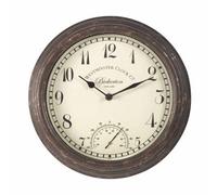 Smart Garden Bickerton Contemporary Round Wall-Mounted Garden Clock With Thermometer