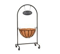 Smart Garden Black Metal Classic Welcome Planter (H)78Cm (W)38Cm
