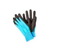 Briers Advanced Waterproof Comfort Grips Hi-Grip Protection Heavy Duty Gardening Gloves Blue/Grey Latex, 1 Pair Unisex (Large)