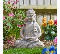 Smart Garden Buddha Meditating Garden Statue Ornament Gold Finish Resting Buddha 37cm, 5071026