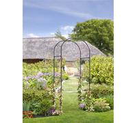 Smart Garden Chelsea Metal Black Garden Arch Pergola Grey Plant Support