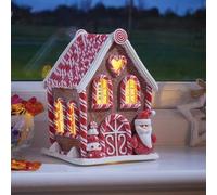 Smart Garden Christmas In-Lit Gingerbread Decoration - 3 Assorted Designs (Santa Candy Cabin)