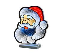 Smart Garden Christmas Infinity Mirror Effect 3D Santa Claus Face LED Light - 30cm - Double Sided - Christmas Decoration For Home - Festive Christmas Lights