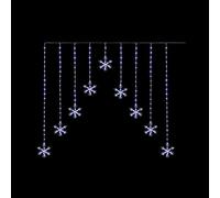 Smart Garden Christmas LED Snowflake V Shaped Curtain Lights - White - Indoor & Outdoor Use - 1.2 x 1.2 Metre - Christmas Decoration, Festive Lights Décor