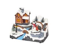 Smart Garden Christmas Light Up Christmas Village Snow Scene - 14cm x 18cm x 12cm - Hand Painted Christmas Decoration - Novelty Christmas Décor - Battery and USB Powered