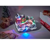 Smart Garden Christmas Light Up Ice Skaters Snow Scene - 14cm x 18cm x 12cm - Hand Painted Christmas Decoration - Novelty Christmas Décor - Battery and USB Powered