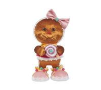 Smart Garden Christmas Plush Standing Gingerbread Candy Festive Decoration - Gingerbread Girl Pink - 25cm - Christmas Decoration For Home - Gift Idea for Christmas - Christmas Gingerbread Décor