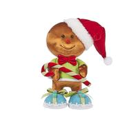 Smart Garden Christmas Plush Standing Gingerbread Candy Festive Decoration - Gingerbread Man Blue - 25cm - Christmas Decoration For Home - Gift Idea for Christmas - Christmas Gingerbread Décor