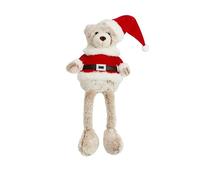 Smart Garden Christmas Plush Teddy Santa Festive Decoration - Grey/Red - Seated- 40cm - Christmas Decoration For Home - Festive Christmas Teddy - Gift Idea for Christmas - Christmas Santa Décor