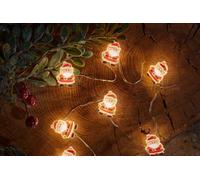 Smart Garden Christmas Santa String Lights Set of 20 - Warm White LEDs - Indoor Use - 1.9 Metre - Auto Timer Function - Christmas Decoration, Festive Lights Décor