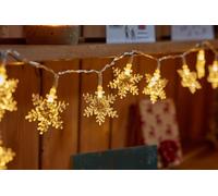 Smart Garden Christmas Sparkle Snowflake String Lights Set of 20 - Warm White LEDs - Indoor Use - 1.9 Metre - Christmas Decoration, Festive Lights Décor