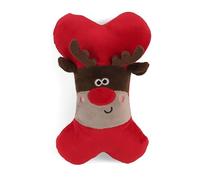 Smart Garden Christmas Squeaky Bone Dog Toy - Rudolph Design - 22cm - Christmas Dog Toy - Perfect Present for Dogs, Festive Dog Gift, Soft Squeaky Dog Toy