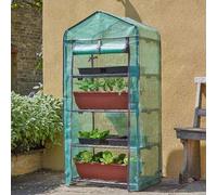 4 Tier Garden Greenhouse Grow Large Vegetables Plant Protection PE Cover 1.5m
