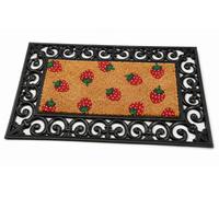 Smart Garden Coir Insert Door Mat 53 X 23Cm Strawberry Design Natural Coir For Indoor & Covered Outdoor Use