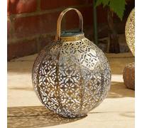 Smart Garden Damasquette Solar Powered LED Silhouette Lantern Gold 18cm