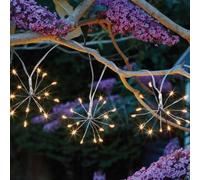 Smart Solar 10 Starburst Solar String Lights - Grey