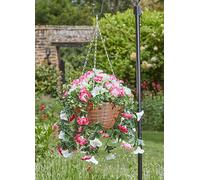 Smart Garden Faux Decor Summer Bloom Faux Hanging Basket Pink