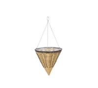 Smart Garden Faux Willow Weaved Brown Cone Plastic Hanging Basket, 35Cm