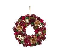 Smart Garden Festive Fir Wreath - 30 cm Rustic Pinecone & Floral Christmas Decoration