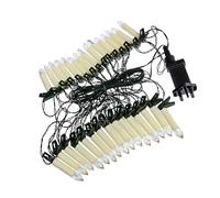 Smart Garden Floating Tree Candles - Set of 30 Clip-On LED Candle Lights with Flickering Flame Effect - Green Cable Christmas Tree Decoration