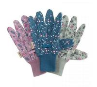 Smart Garden - Flowerfield Cotton Grips Gloves - Triple Pack