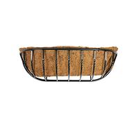 Smart Garden Forge Wall Trough 60cm Wall Mounted Flower Basket Planter with Integral Coco Liner