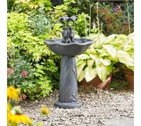 Smart Garden Solar Frog Frolics Umbrella Garden Water Feature Fountain Bird Bath