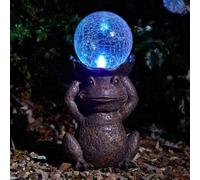 Solar Powered Gazing Frog Decorative Garden Ornament