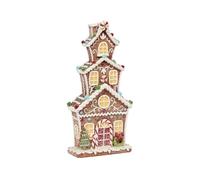 Smart Garden Gingerbread Candy Town House Polyresin Festive Decoration - 30cm x 15cm - Hand Painted - Christmas Decoration For Home - Gift Idea