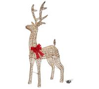 SMART GARDEN Glitter Twist Light Up Christmas Reindeer - 80 cm, Gold