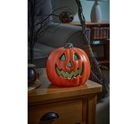 Smart Garden Halloween Battery Operated Glowing Jack O' Lantern Pumpkin - 20cm Orange - Decoration Themed Décor Prop Scary - Perfect for Parties Home Living Room Kitchen
