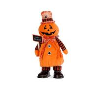 Smart Garden Halloween Scary Moving Pumpkin Spook - Plush Light-Up Pumpkin Character with Sound and Hat - Animated Halloween Decoration for Tabletop or Floor Display