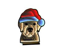 Smart Garden InfiniFriend Santa Dog 35 cm Tabletop Infinity Light - USB or Battery Powered LED Christmas Dog Decoration - Indoor Display
