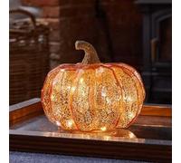 Smart Garden InLit Golden Pumpkin Small Battery Powered Indoor Lantern - 17.5 x 14.5cm, Orange