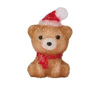 Smart Garden InLit Ice Brown Bear Cub - 20 cm Acrylic Battery Powered Christmas Ornament with Cool White LEDs