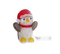 Smart Garden InLit Ice Deco Penguin - 16 cm Acrylic Battery Powered Christmas Ornament with Cool White LEDs - Indoor Decoration