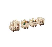 Smart Garden InLit Santa’s Express Wooden Train - 42cm Light Up Festive Train Decoration - Christmas Table, Mantel or Window Display with Warm White LED Lights & Timer - Battery Powered