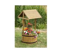 Smart Garden Wooden Wishing Well Flower Planter Garden Ornament