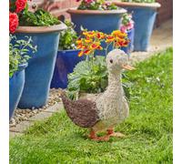 Smart Garden Marco Paul Rattan Duck Flower Planter Garden Decor