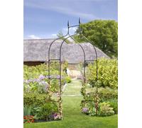 Smart Garden Minster Gothic Metal Black Garden Arch Pergola Grey Plant Support