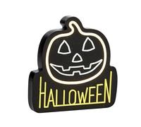 Smart Garden NeonEsque Halloween Pumpkin Light - 22cm Battery Operated LED Decoration - Light Up Halloween Sign with Warm White Glow - Freestanding Indoor Tabletop Feature