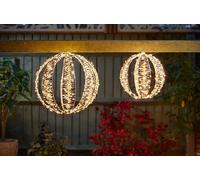 Smart Garden OpaLight Globe 30 cm Gold - Hanging LED Light Decoration with 8 Effects - Indoor Outdoor Christmas Ornament - Warm White LEDs