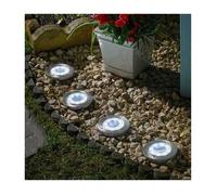 Smart Garden Outdoor Solar Powered Pathway Deck Up Lights 4 Pack White 5LM LEDs