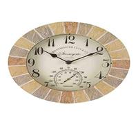 Smart Garden Outside-In Stonegate Sandstone 10in Wall Clock and Thermometer (5065030)