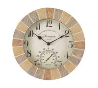 Smart Garden Outside In Stonegate Wall Clock with Thermometer, Size 10in | Charlies