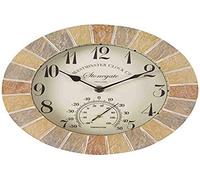 Smart Garden Outside In Stonegate Wall Clock with Thermometer, Size 10in | Charlies