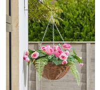 Smart Garden Pink Perfection Faux Easy Hanging Basket