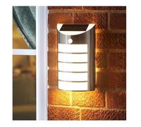 Solar Garden Security Wall Light 5 White LED - 26.5cm by Smart Solar